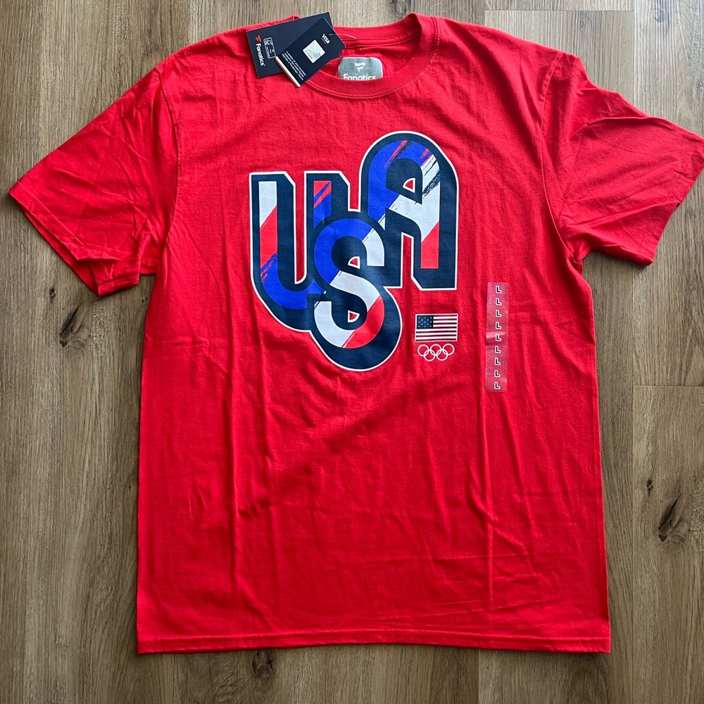 Fanatics Red Men’s USA Olympic Graphic Tee